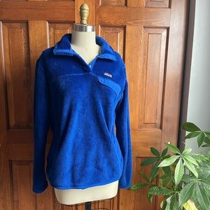 Patagonia Blue Pullover Quarter Button